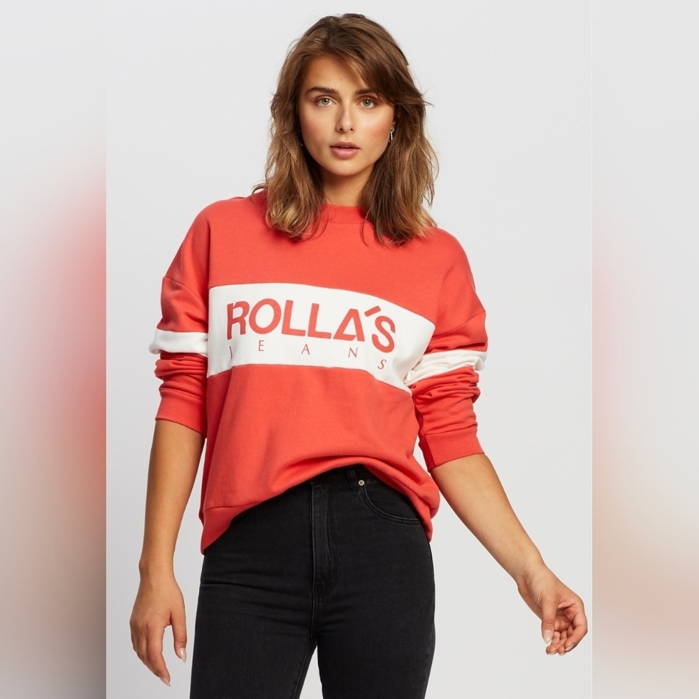 Rollas Jeans Logo Crewneck Sweatshirt